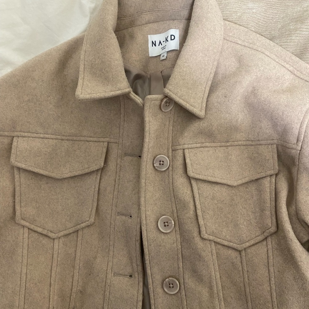 NA-KD Women's Tan Shirt Jacket